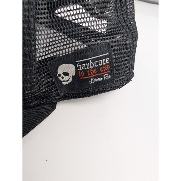 Hardcoreis Spiked Trucker Hat Punk Streetwear Snapback Biker Goth Authentic - Picture 2 of 6